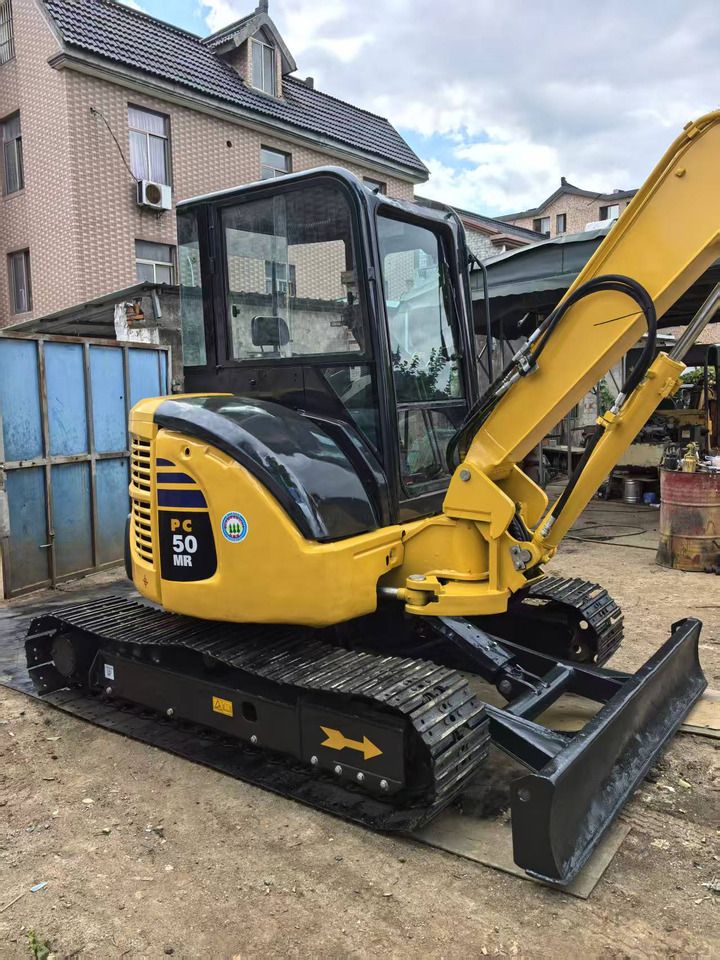 2020 Komatsu PC50MR mini excavator, rear three-quarter view