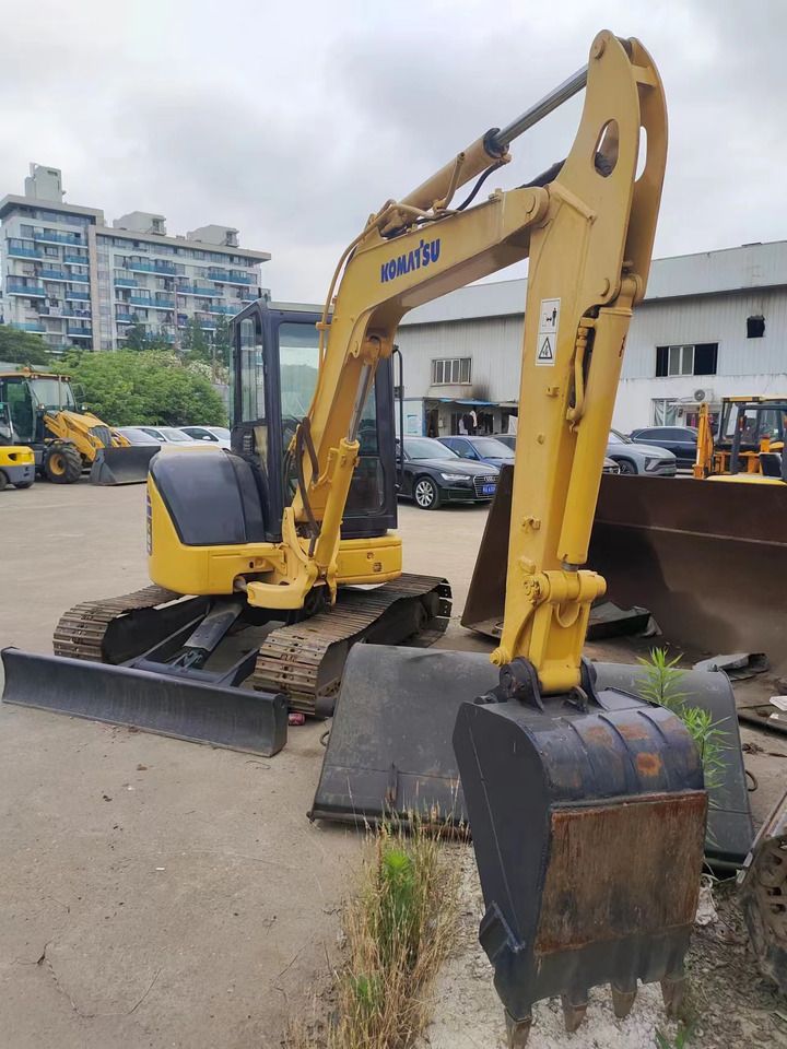 2017 Komatsu PC40MR mini excavator, front three-quarter view