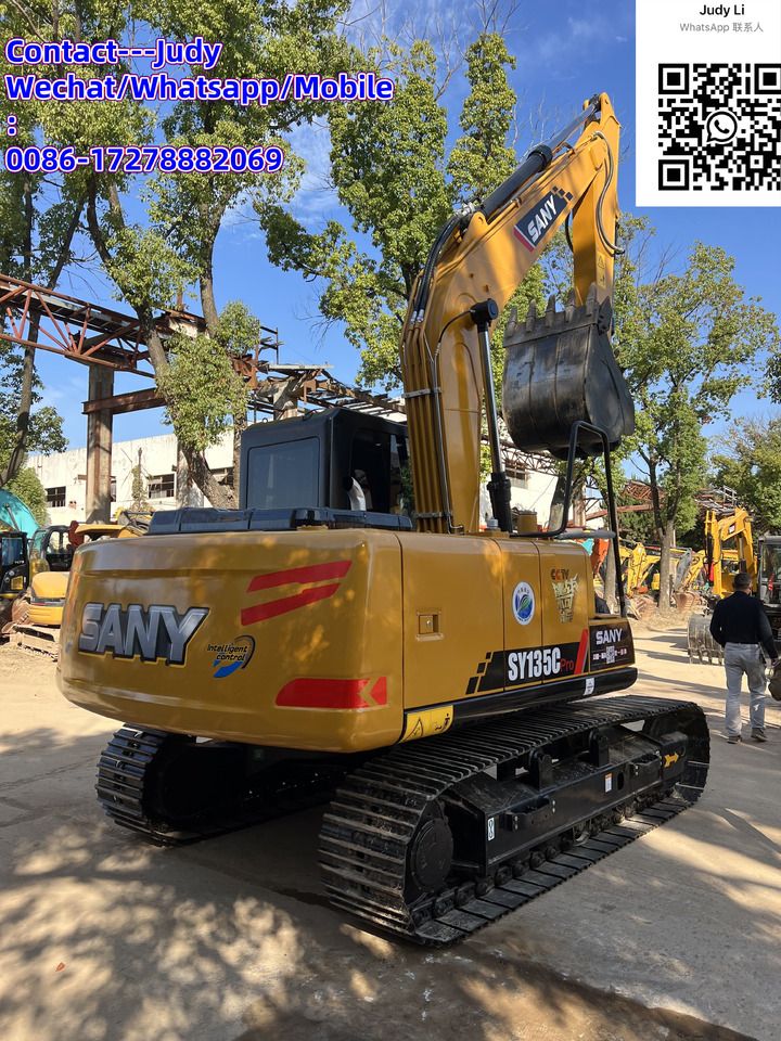 2021 Sany SY135C Pro crawler excavator rear three-quarter view 2021 Sany SY135C Pro crawler excavator rear three-quarter view