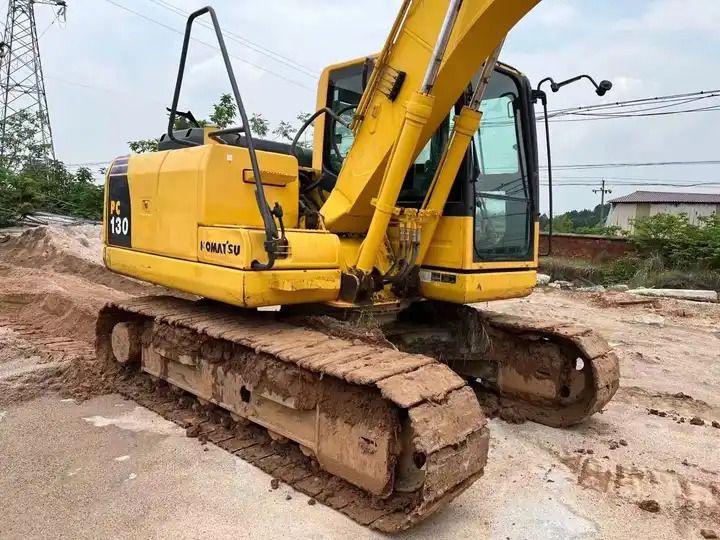 2016 Komatsu PC130-7 crawler excavator, rear three-quarter view
