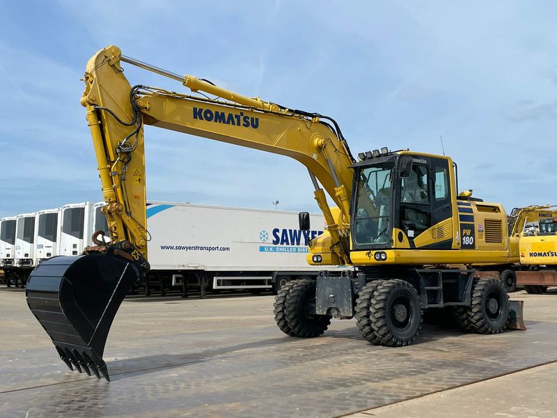2019 Komatsu PW180-11 wheel excavator, side view