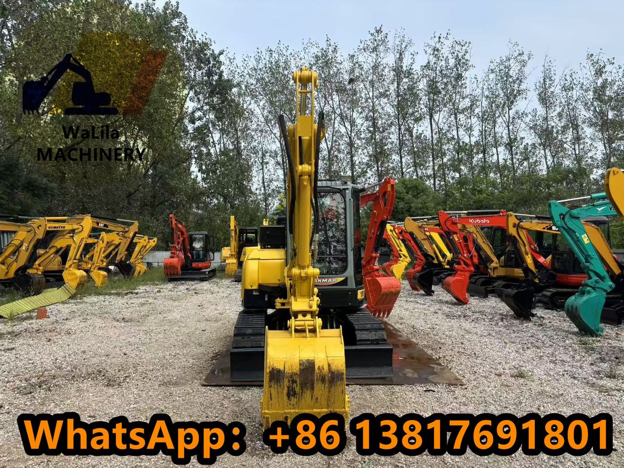 2023 Yanmar VIO55 mini excavator, front view 2023 Yanmar VIO55 mini excavator, front view