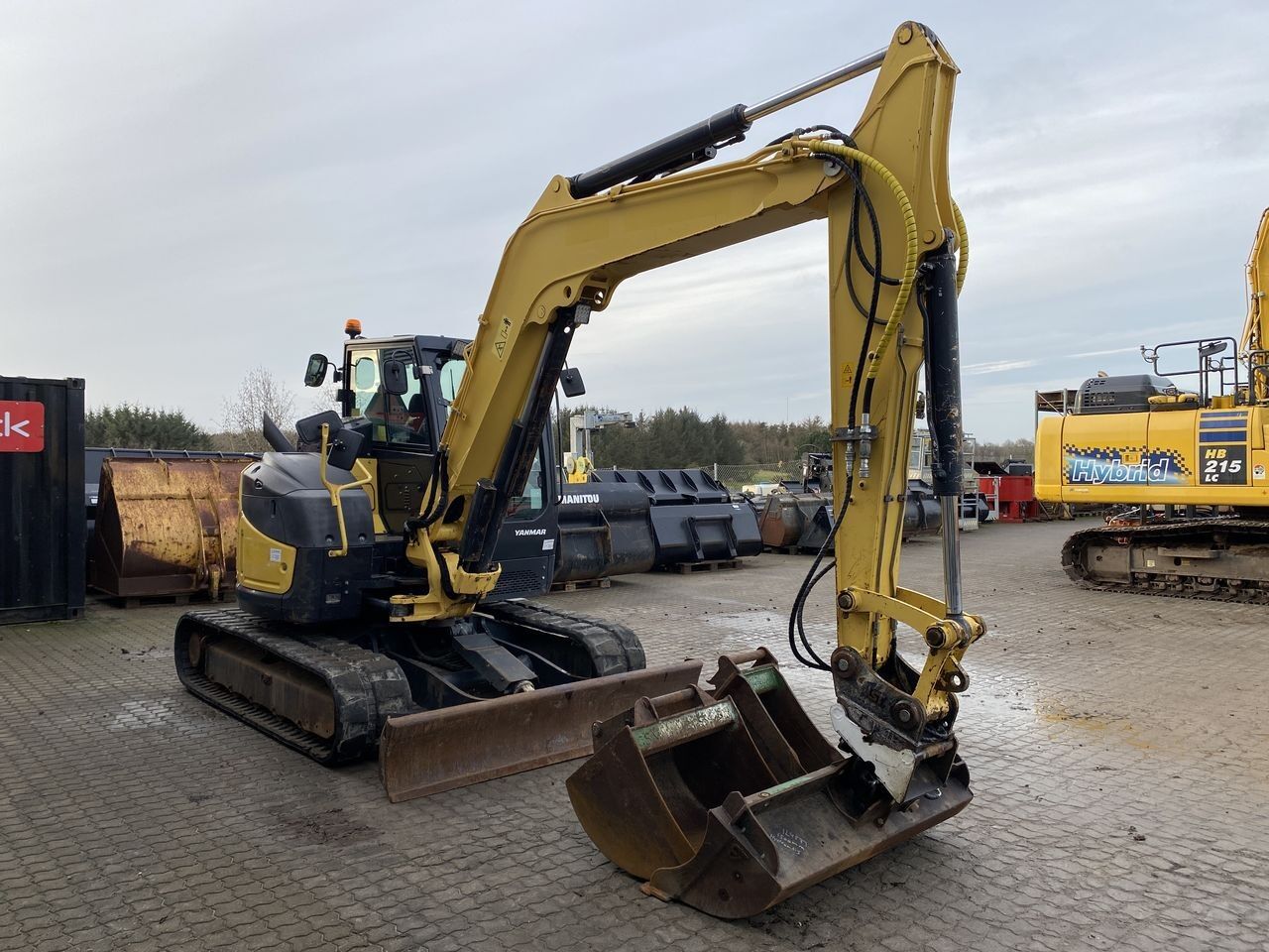 2017 Yanmar VIO80-1A mini excavator, three-quarter view 2017 Yanmar VIO80-1A mini excavator, three-quarter view