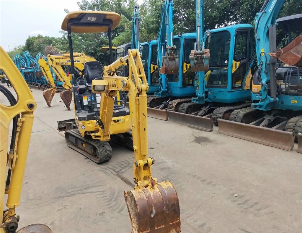 2023 Komatsu PC18MR-3 mini excavator, front three-quarter view 2023 Komatsu PC18MR-3 mini excavator, front three-quarter view