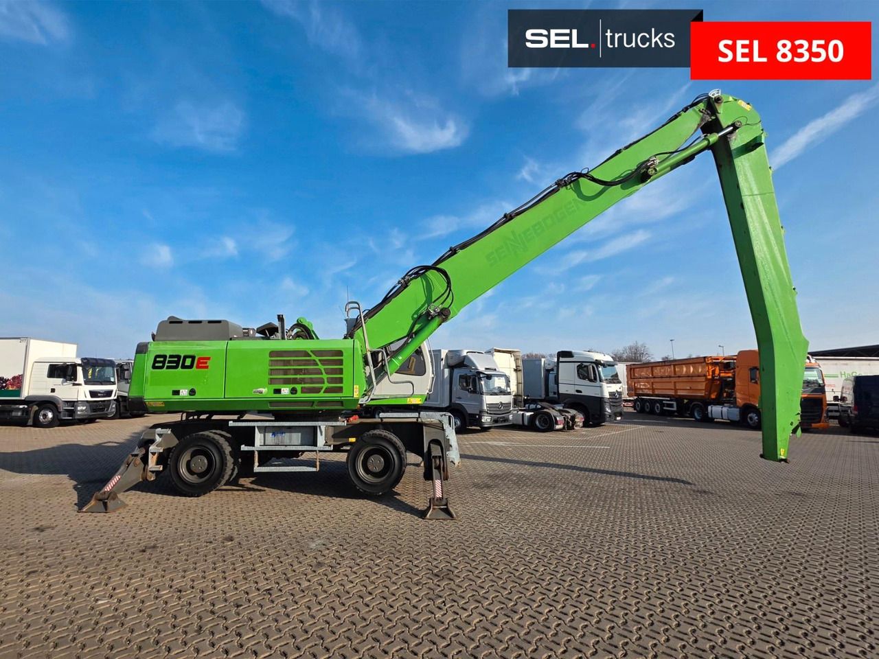 2016 Sennebogen 830E wheel excavator side view