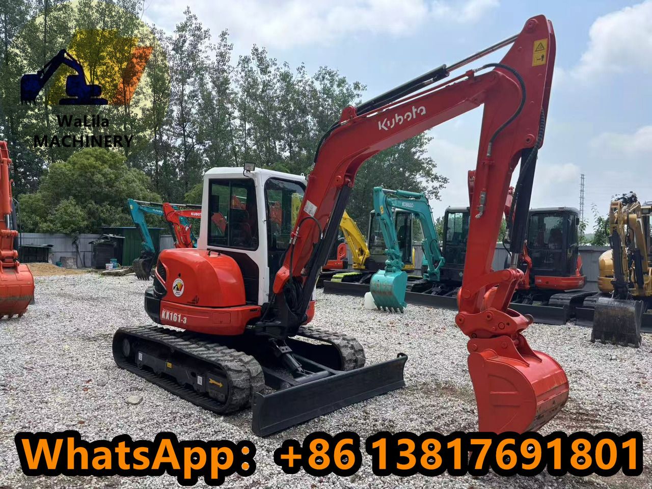 2023 Kubota KX161-3 mini excavator, side view