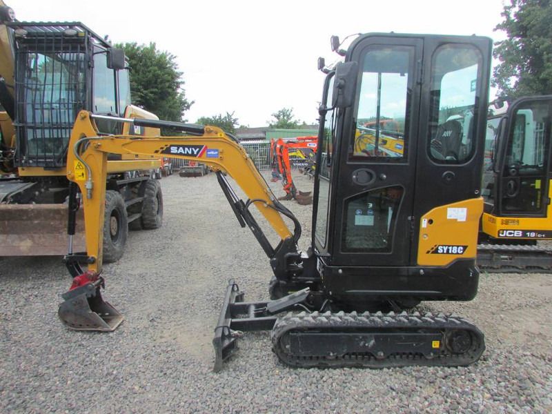 2023 Sany SY18C mini excavator, side view
