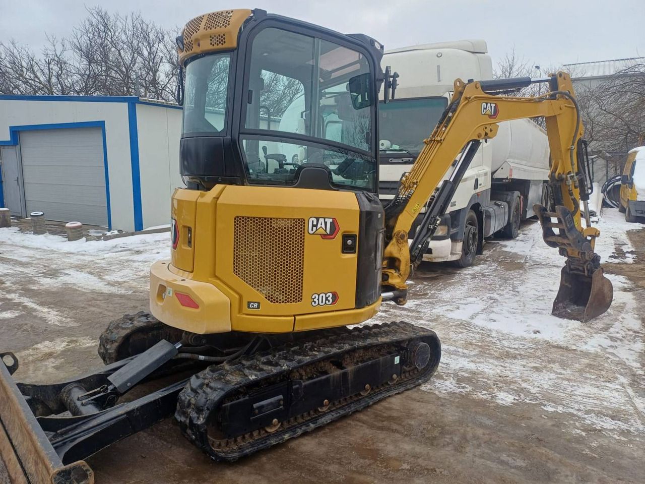 2024 Caterpillar 303-07CR crawler excavator, front three-quarter view