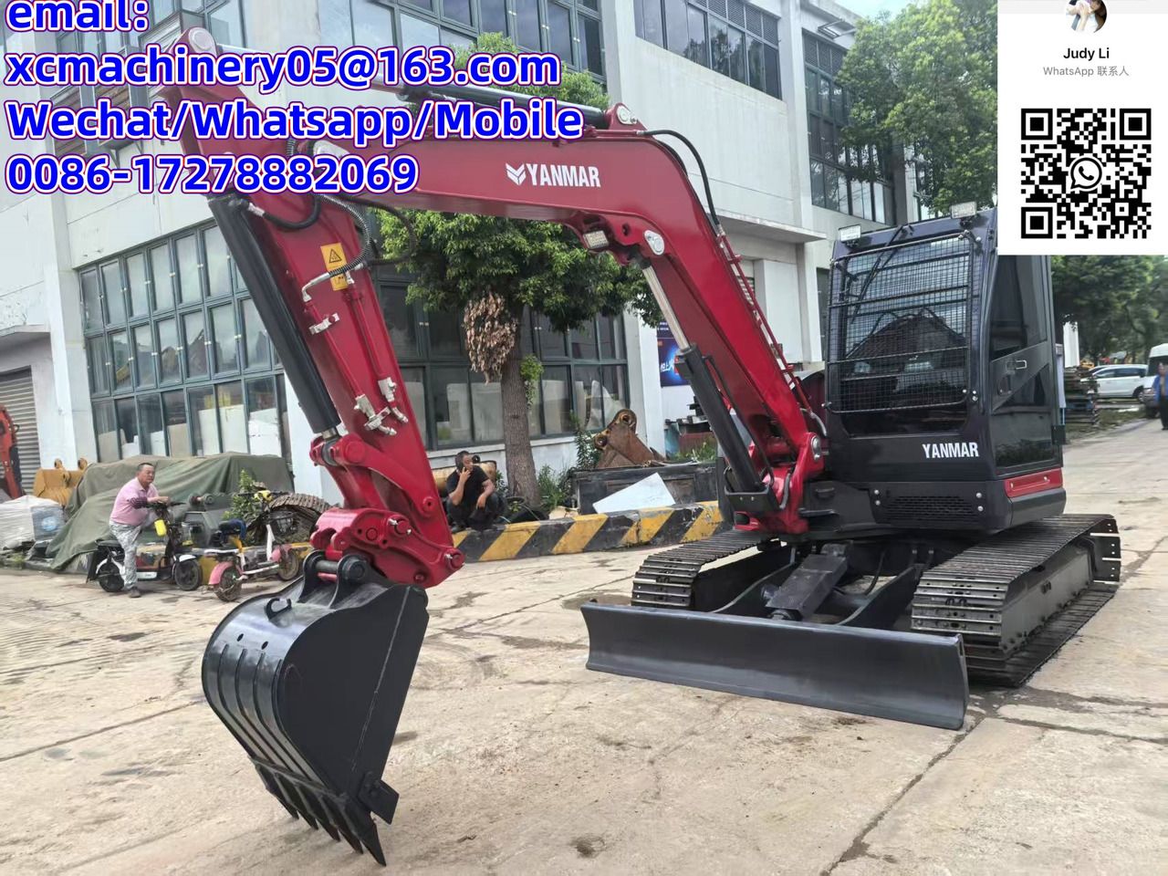 2023 Yanmar VIO85 mini excavator, front three-quarter view 2023 Yanmar VIO85 mini excavator, front three-quarter view