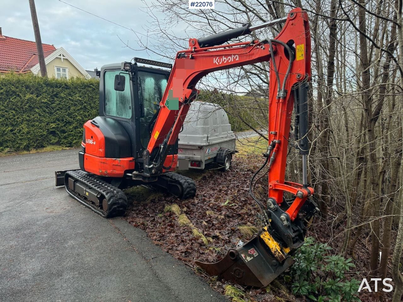 2020 Kubota U36-4 mini excavator, side view