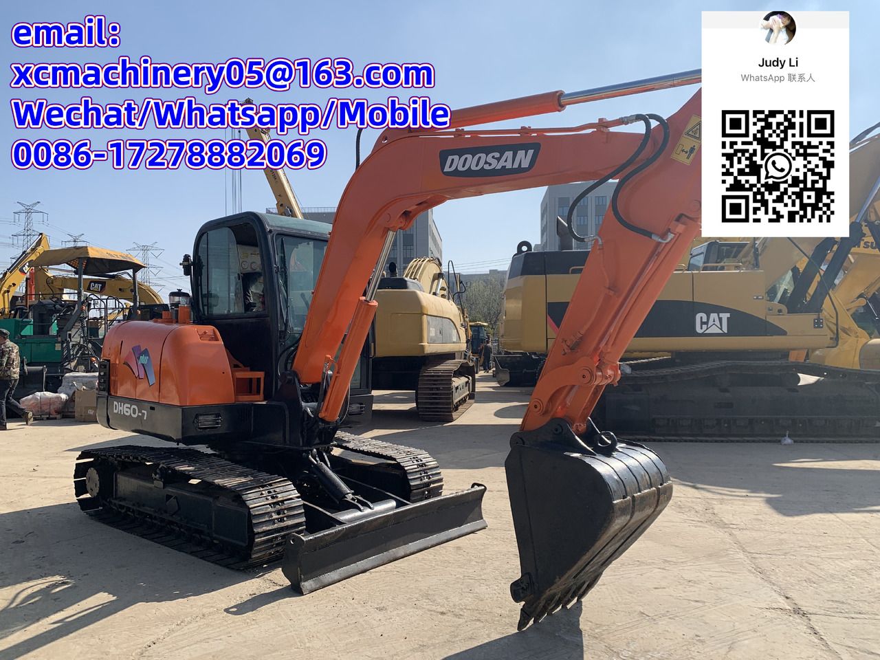 2020 Doosan DX60-7 mini excavator, side view 2020 Doosan DX60-7 mini excavator, side view