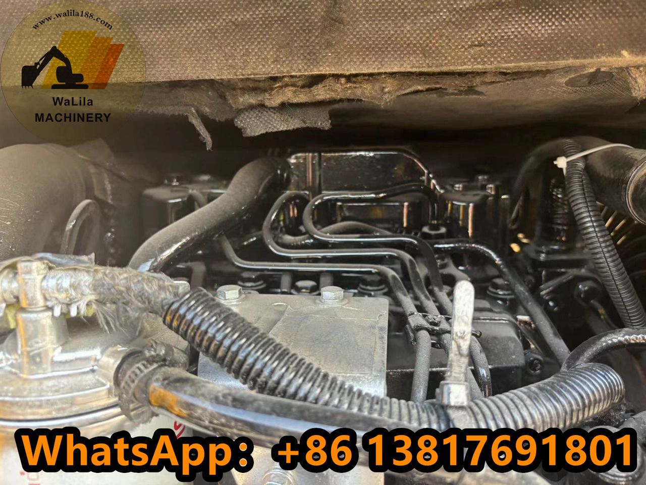 2023 Komatsu PC35MR mini excavator engine compartment view