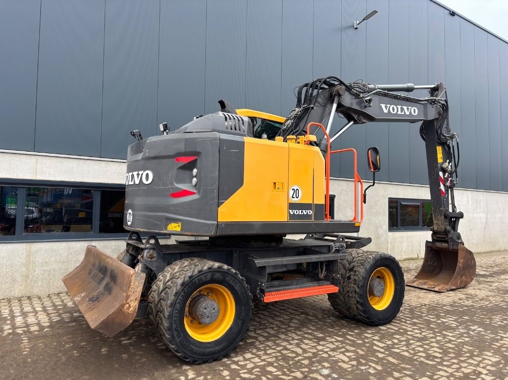 2015 Volvo EWR150E wheel excavator, rear three-quarter view