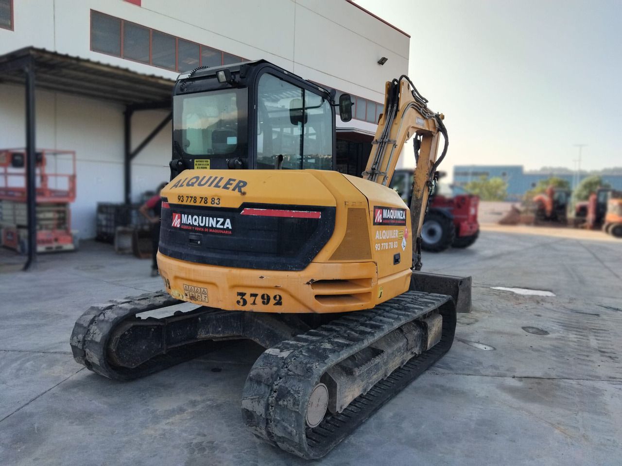 2019 JCB 85Z mini excavator, rear three-quarter view 2019 JCB 85Z mini excavator, rear three-quarter view