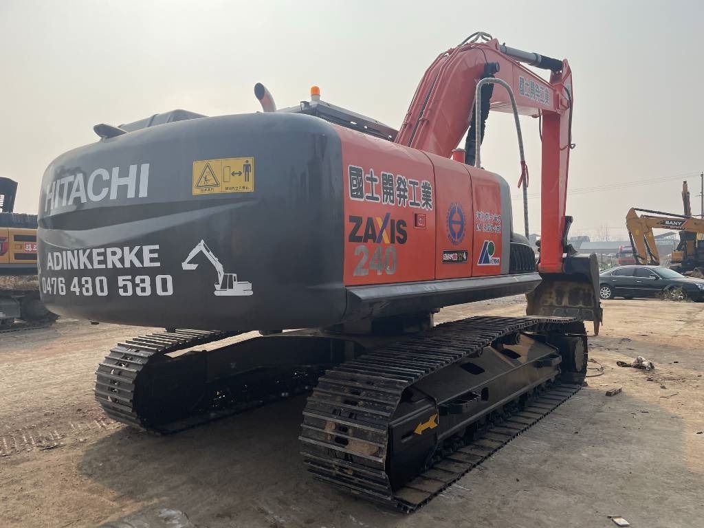 2023 Hitachi ZAXIS 240 crawler excavator, rear three-quarter view 2023 Hitachi ZAXIS 240 crawler excavator, rear three-quarter view