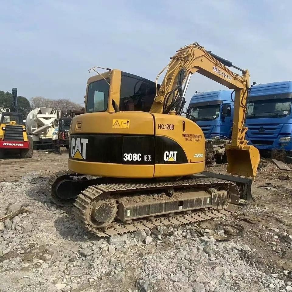 2021 Caterpillar 308C CR mini excavator, rear three-quarter view 2021 Caterpillar 308C CR mini excavator, rear three-quarter view