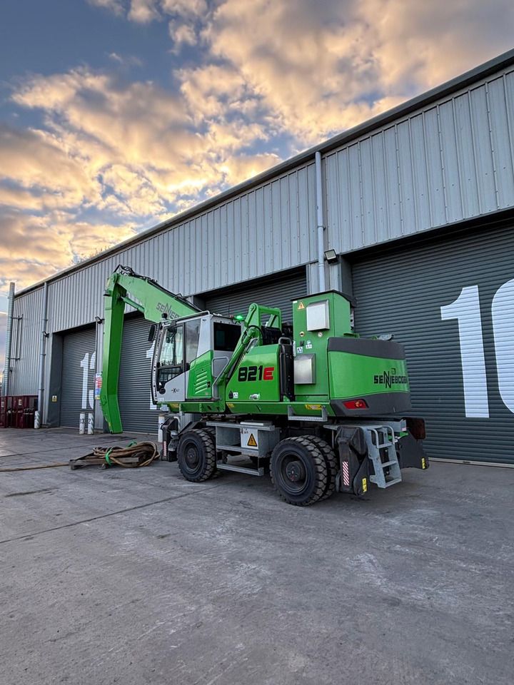 2022 Sennebogen 821 E material handler, rear three-quarter view