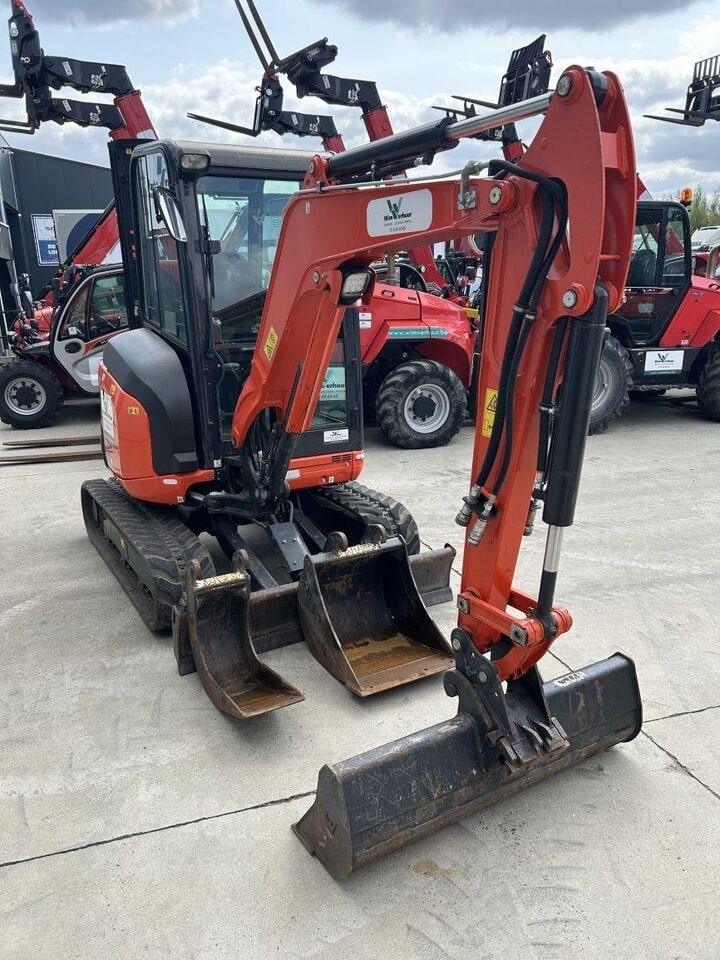 2024 Kubota U27-4 mini excavator, front three-quarter view