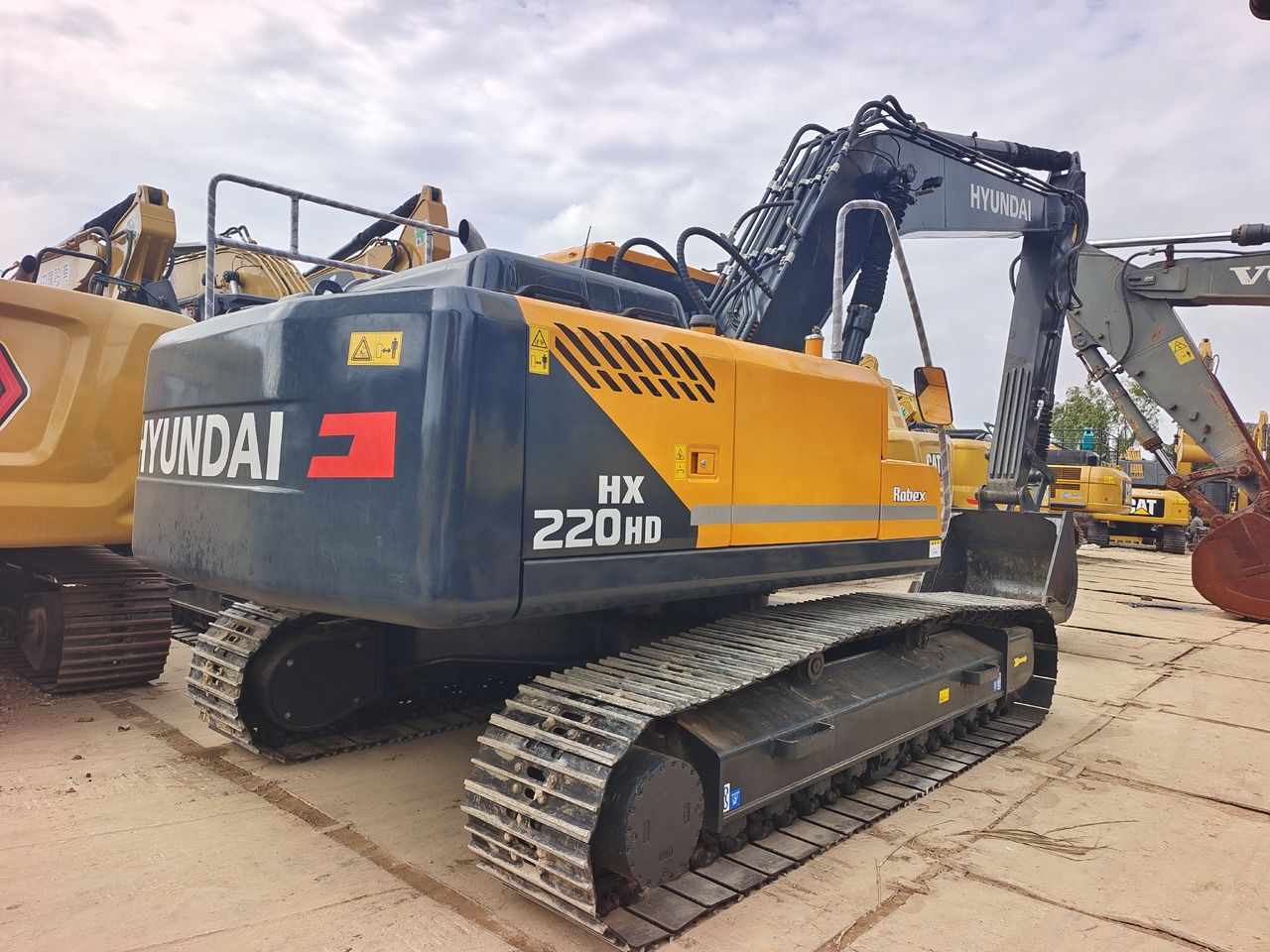 2024 Hyundai HX220HD crawler excavator, rear three-quarter view