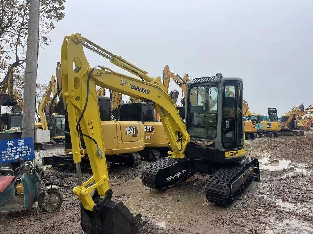 2023 Yanmar VIO55 mini excavator, front three-quarter view 2023 Yanmar VIO55 mini excavator, front three-quarter view