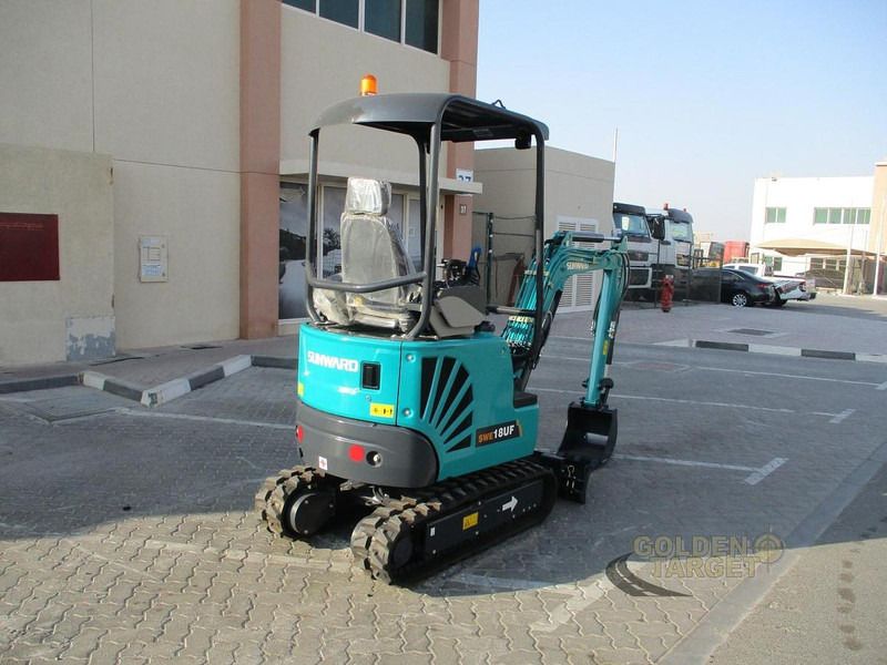 2025 Sunward SWE18UF mini excavator, rear three-quarter view