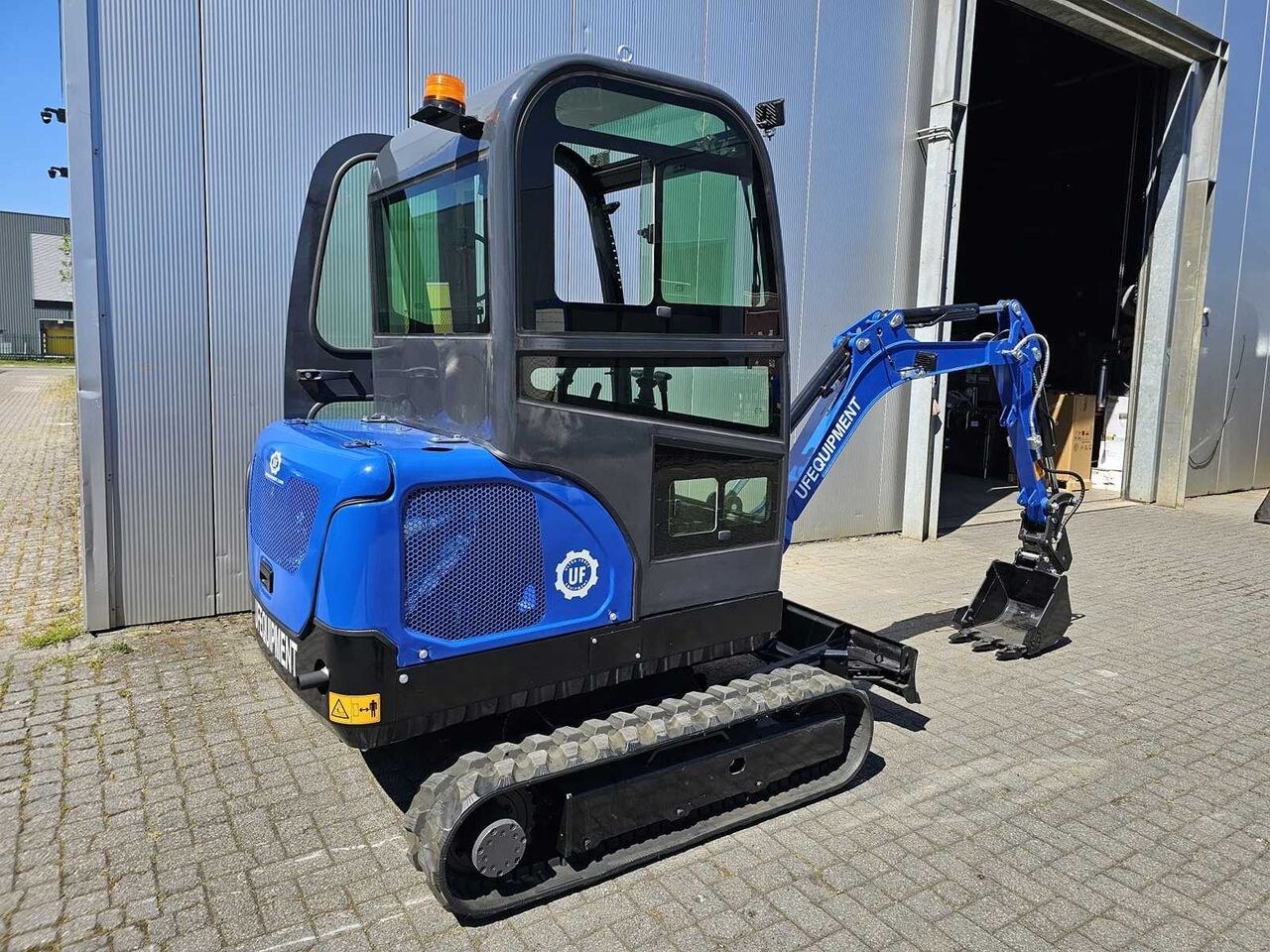 2025 UF Equipment NM25 mini excavator, rear three-quarter view 2025 UF Equipment NM25 mini excavator, rear three-quarter view