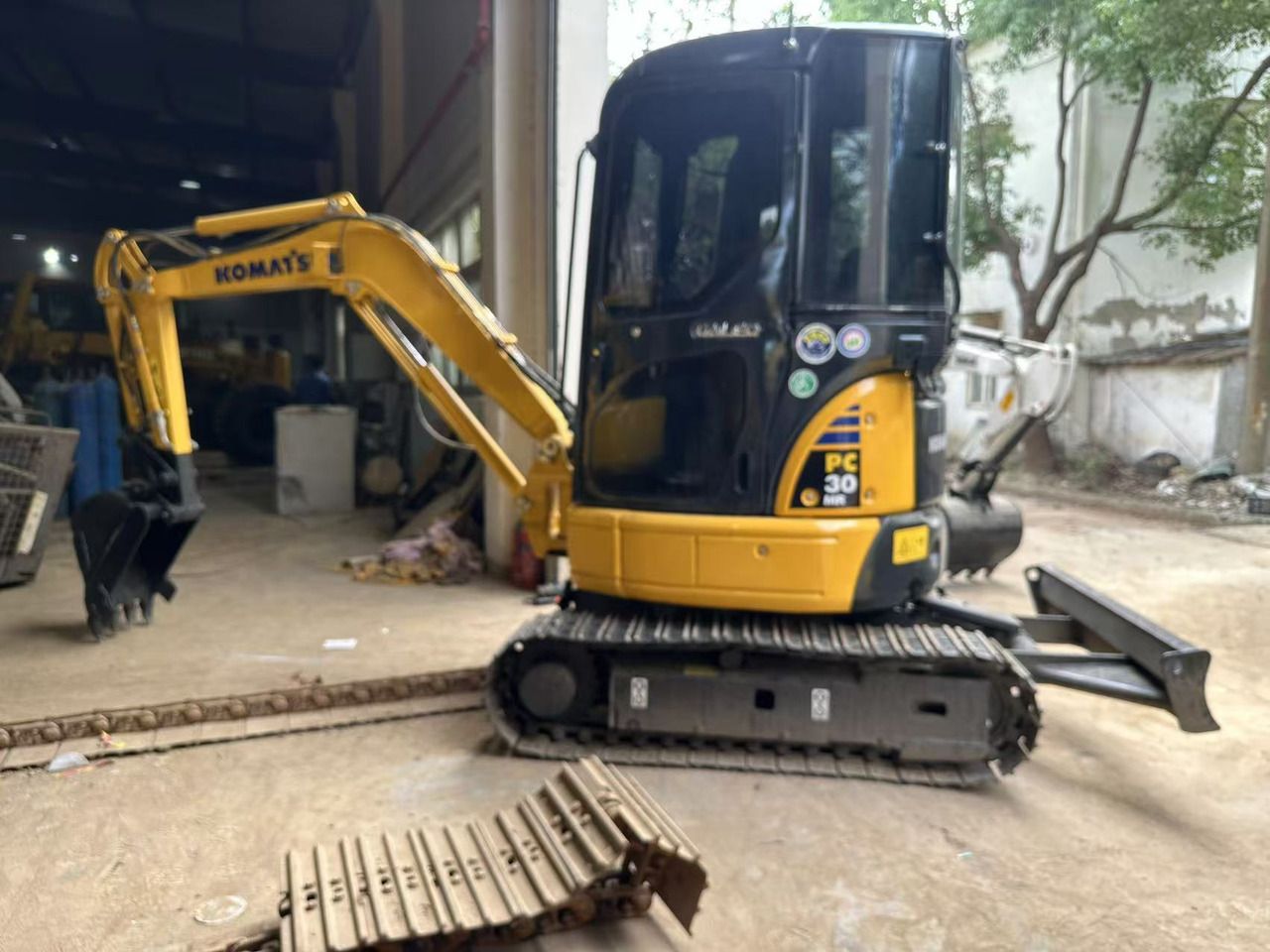 2015 Komatsu PC30MR mini excavator, side view