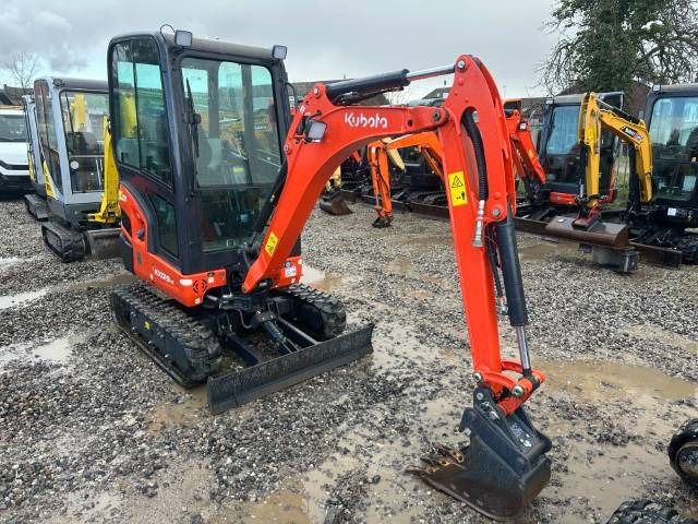 2023 Kubota KX019-4 mini excavator, front three-quarter view 2023 Kubota KX019-4 mini excavator, front three-quarter view