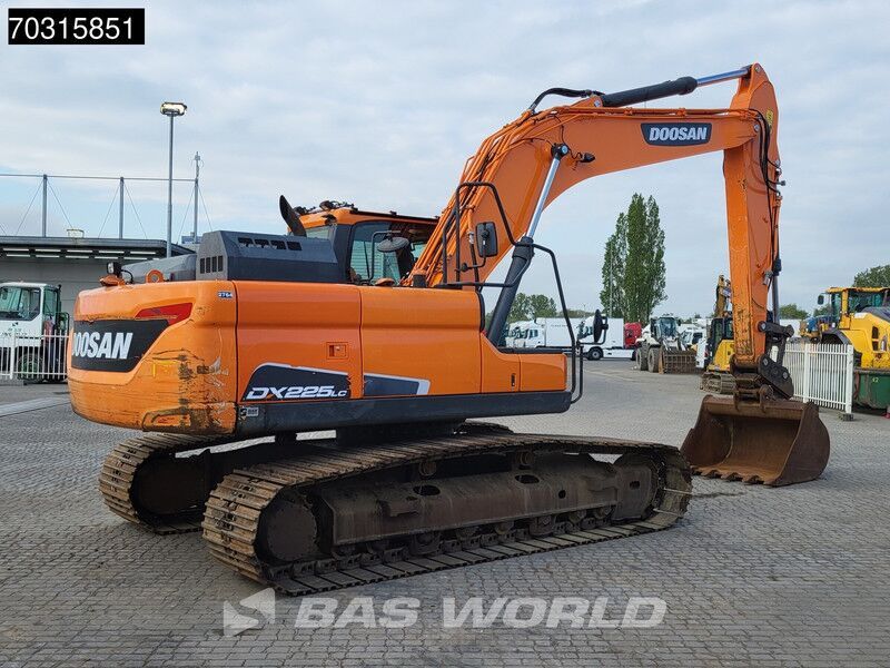 2020 Doosan DX225LC-5 crawler excavator, rear three-quarter view 2020 Doosan DX225LC-5 crawler excavator, rear three-quarter view