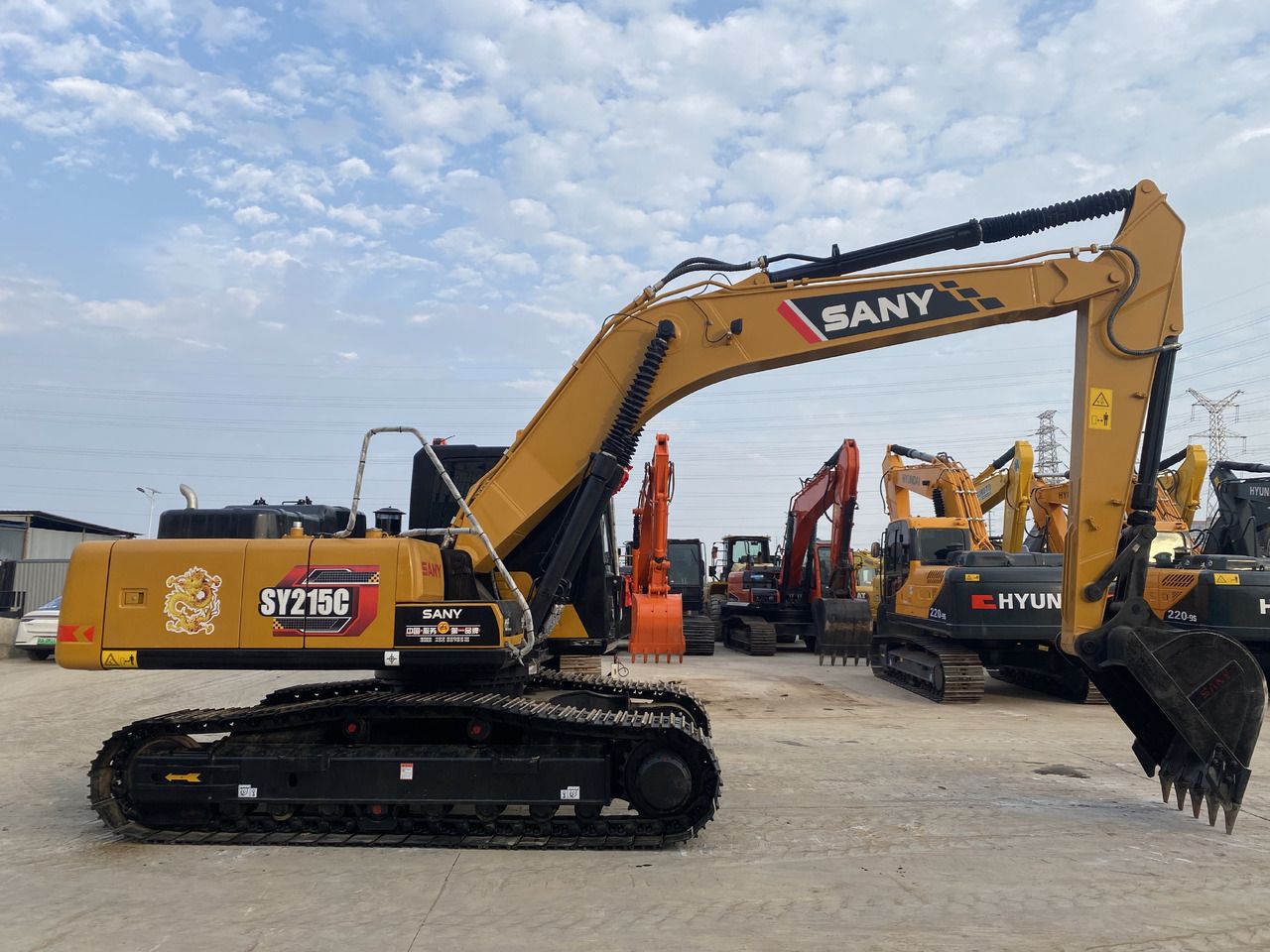 2024 Sany SY215C crawler excavator, side profile view
