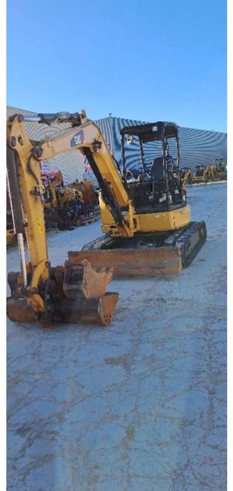 2018 Caterpillar 305.5E2 crawler excavator, front three-quarter view 2018 Caterpillar 305.5E2 crawler excavator, front three-quarter view