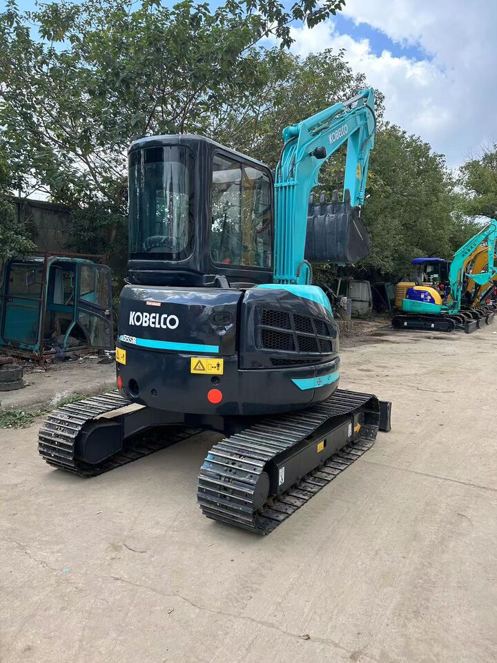 2023 Kobelco SK55SR mini excavator, rear three-quarter view