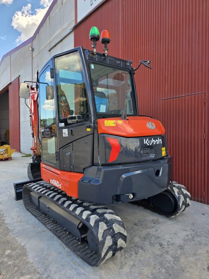 2022 Kubota KX060-5 mini excavator, front three-quarter view