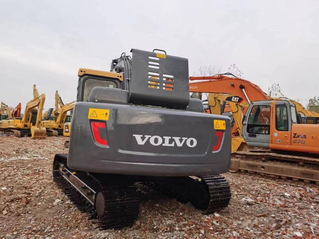 2019 Volvo EC210 crawler excavator rear view