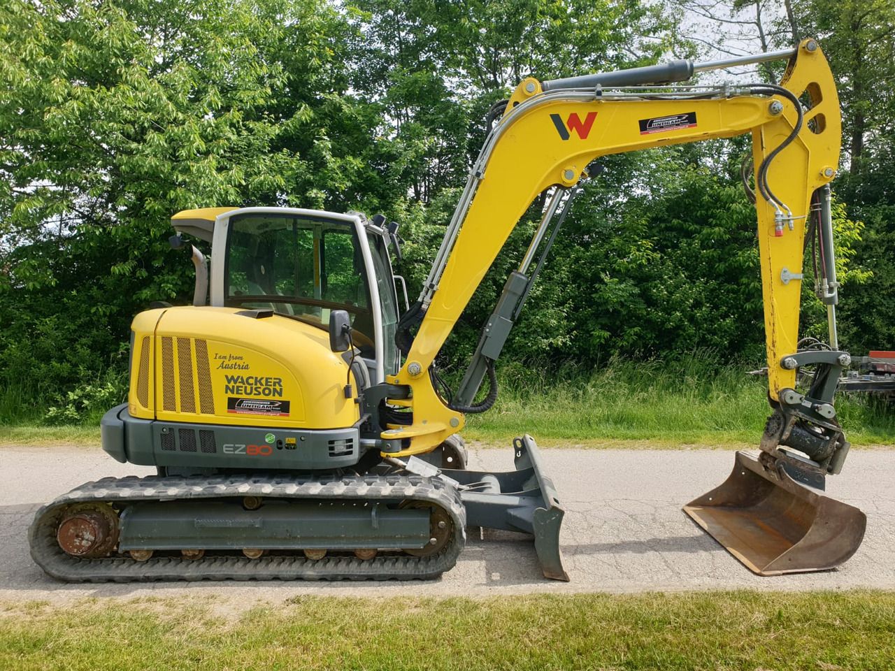 2021 Wacker Neuson EZ80 mini excavator, side view 2021 Wacker Neuson EZ80 mini excavator, side view