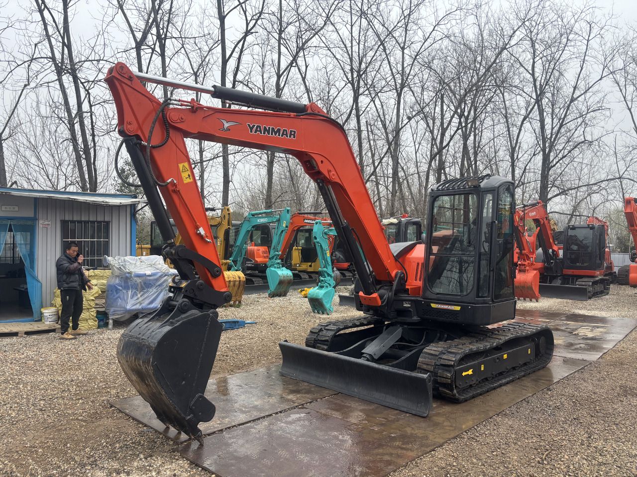 2023 Yanmar VIO80 crawler excavator, front three-quarter view