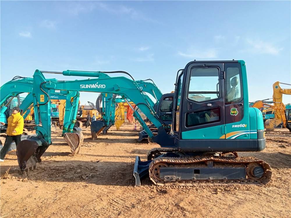 2024 Sunward SWE60E mini excavator, side view