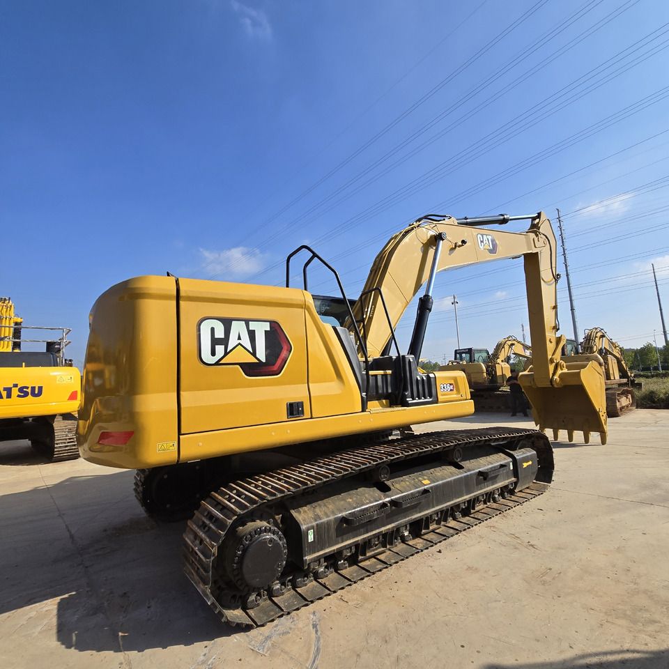 2023 Caterpillar 336GC crawler excavator, rear three-quarter view 2023 Caterpillar 336GC crawler excavator, rear three-quarter view