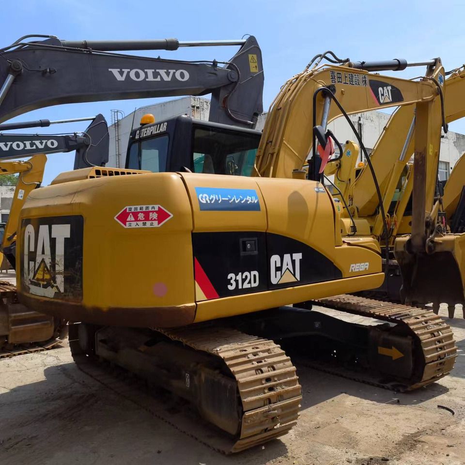 2022 Caterpillar 312D excavator, rear three-quarter view 2022 Caterpillar 312D excavator, rear three-quarter view
