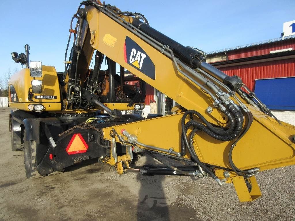 Caterpillar M316D wheel excavator, side view