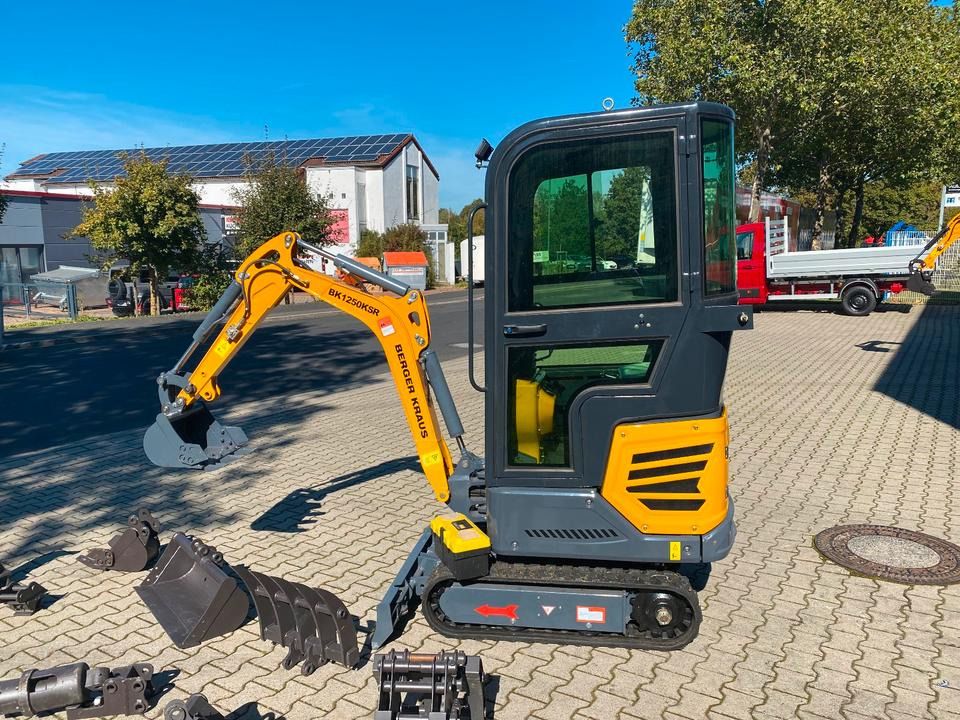 Kubota BK1250KSR mini excavator, side view