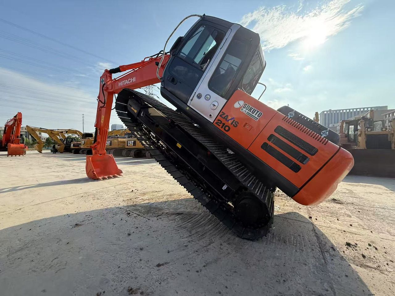 2022 Hitachi Zaxis 210 crawler excavator, side view 2022 Hitachi Zaxis 210 crawler excavator, side view