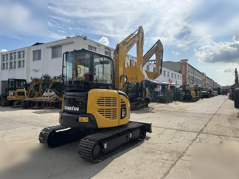 2016 Komatsu PC55MR-2 mini excavator, front three-quarter view 2016 Komatsu PC55MR-2 mini excavator, front three-quarter view