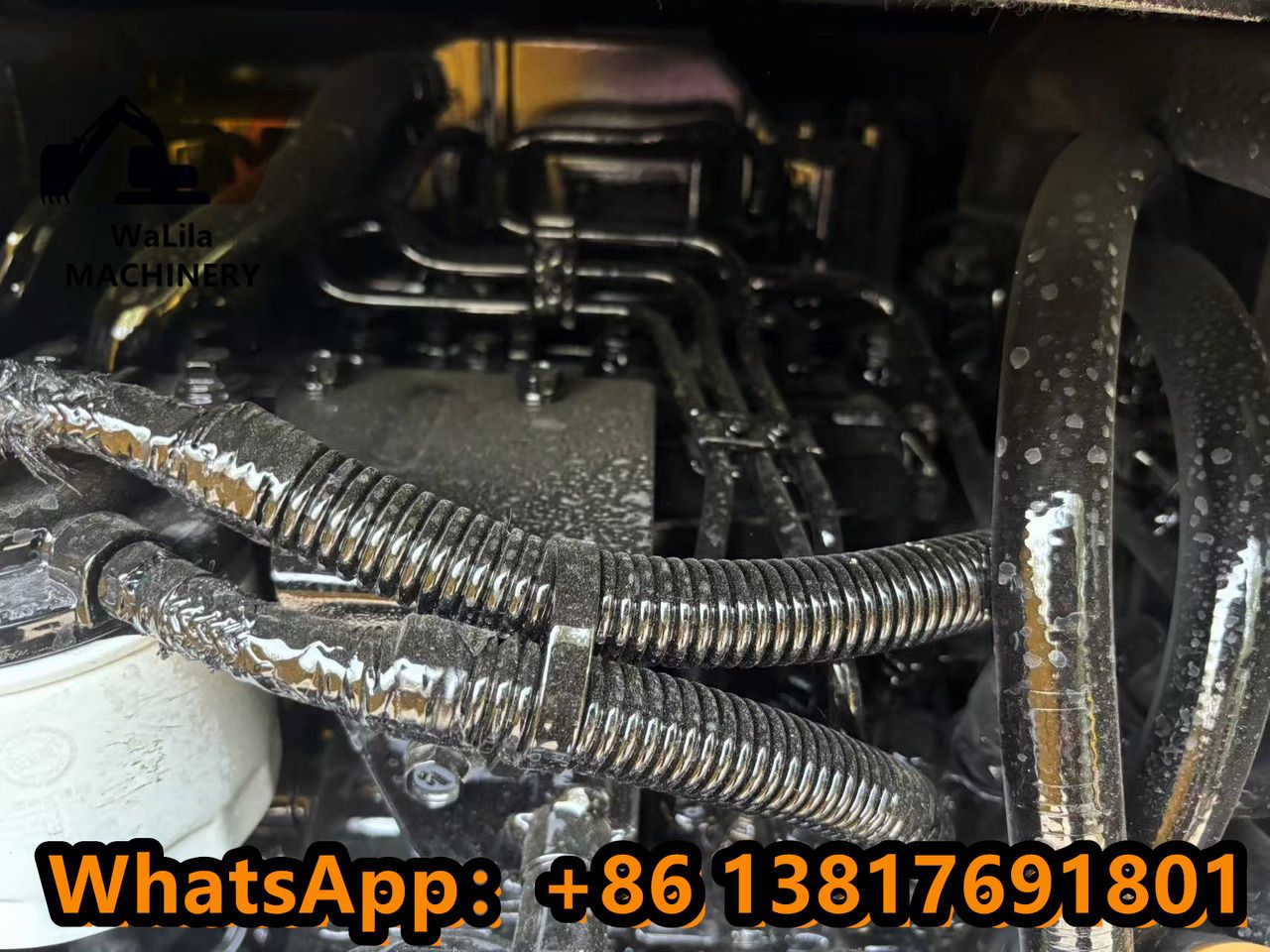 2024 Komatsu PC35MR-3 mini excavator engine compartment detail