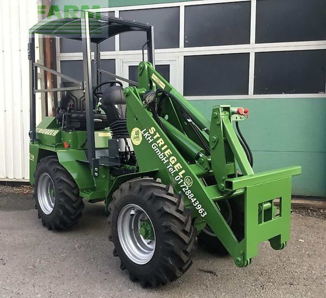 2023 Striegel 180 YA mini excavator, front three-quarter view