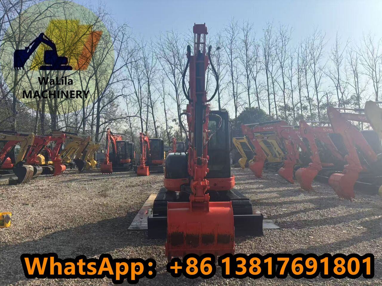 2024 Kubota KX057 mini excavator, front view
