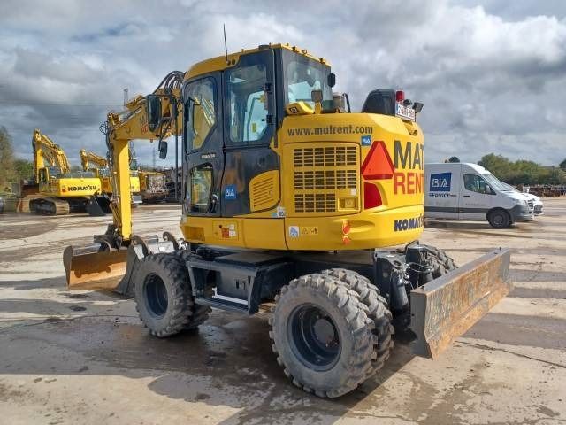 2023 Komatsu PW138MR-11E0 wheel excavator, rear three-quarter view