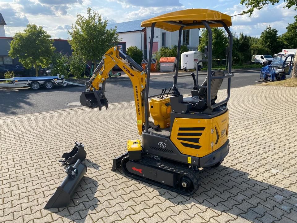 Berger Kraus BK1250JSR mini excavator, rear three-quarter view