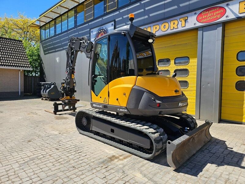 2019 Mecalac 8 MCR crawler excavator, front three-quarter view