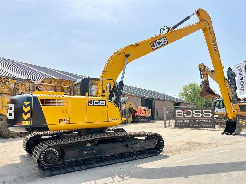 2025 JCB 245 HDLR excavator, rear three-quarter view